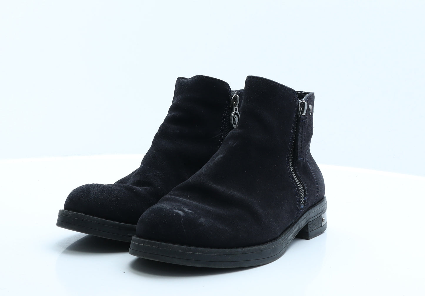 US Polo Assn. Womens Black  Polyester Biker Boot 4 EUR 37