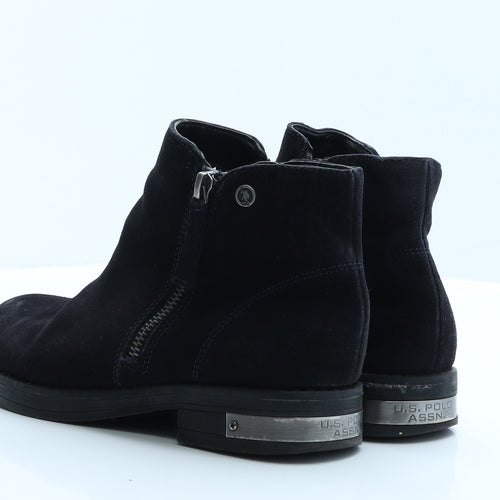 US Polo Assn. Womens Black  Polyester Biker Boot 4 EUR 37