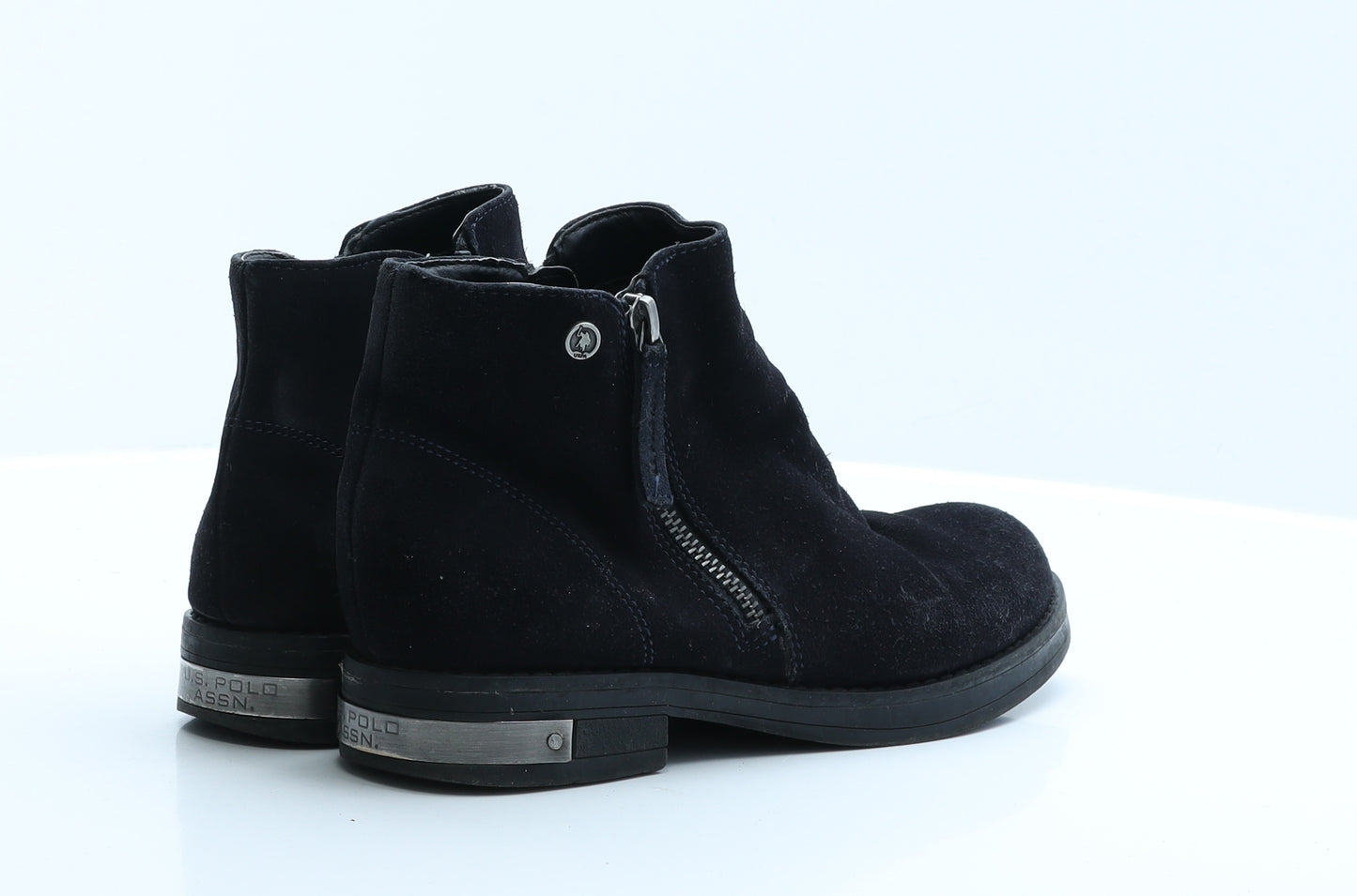 US Polo Assn. Womens Black  Polyester Biker Boot 4 EUR 37