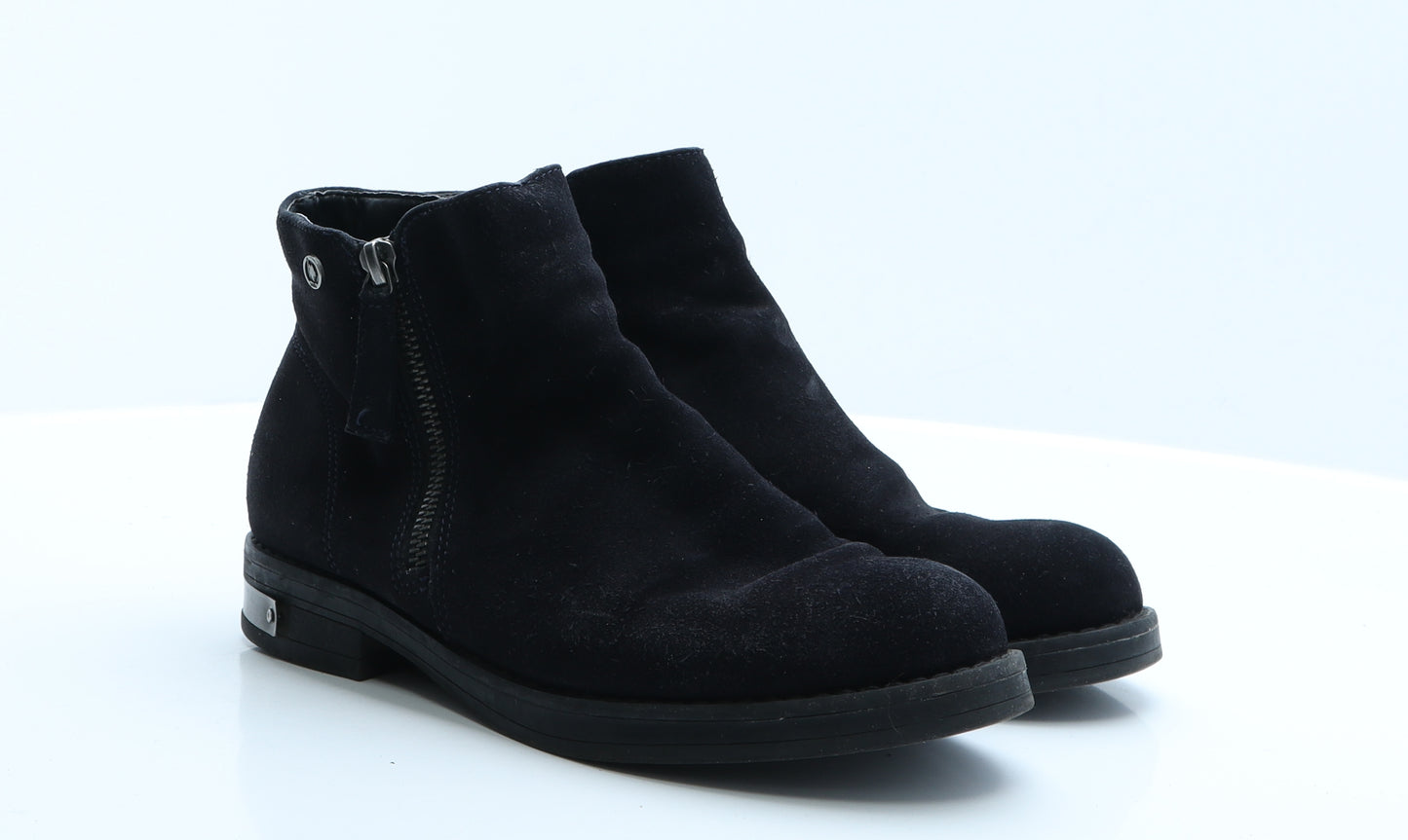US Polo Assn. Womens Black  Polyester Biker Boot 4 EUR 37