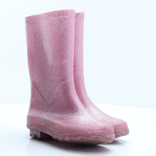 Miss Riot Girls Pink  Rubber Wellies Boot 13
