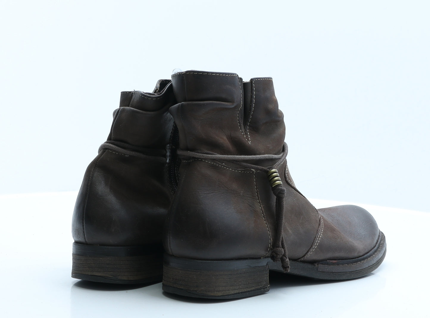 Pavers Womens Brown  Polyester Bootie Boot 7 EUR 40