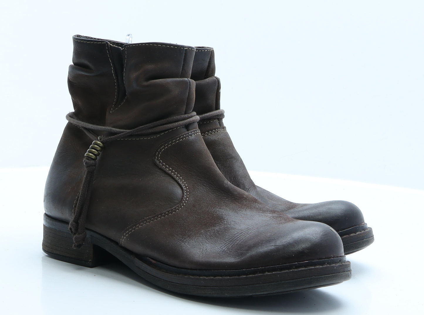 Pavers Womens Brown  Polyester Bootie Boot 7 EUR 40