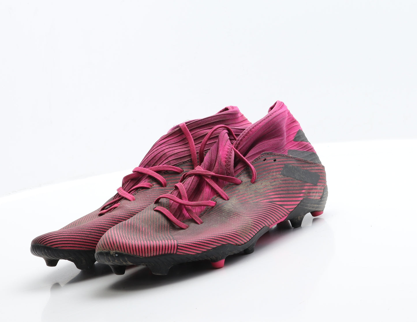 adidas Mens Pink  Polyester Trainer  UK 9.5 9.5   - Football Boots