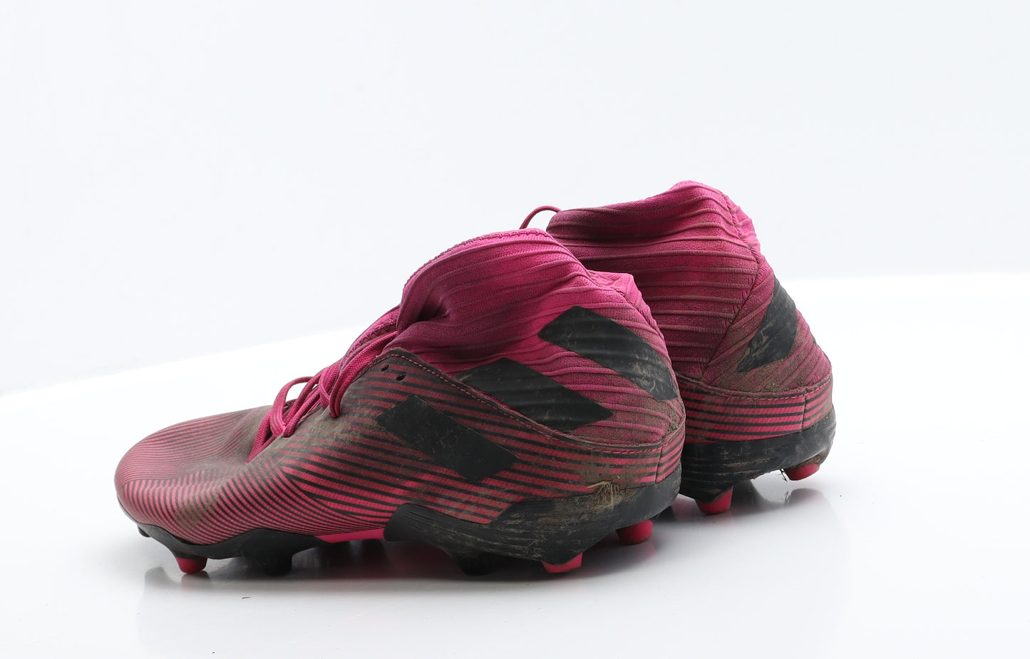 adidas Mens Pink  Polyester Trainer  UK 9.5 9.5   - Football Boots