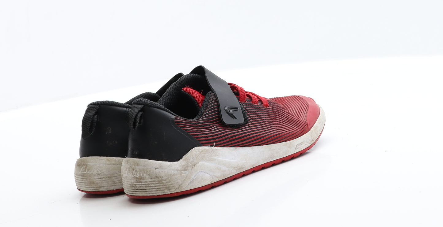 Clarks Boys Red  Polyester Trainer  UK 13 13 EUR 32