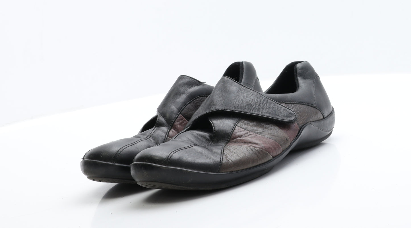 Clarks Womens Black  Leather Flat  UK 6 39