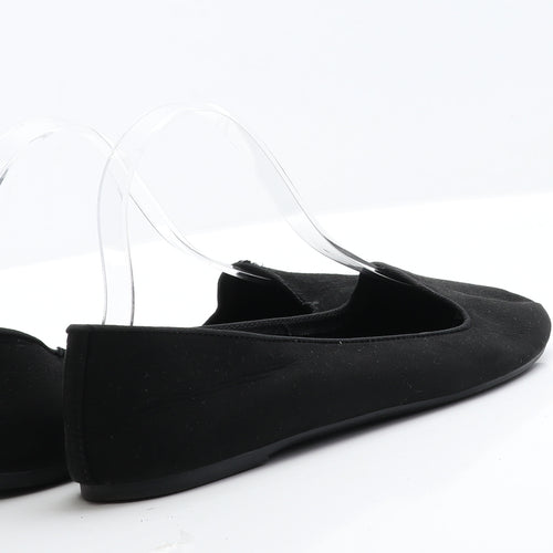 George Womens Black  Fabric Ballet Flat UK 4 37