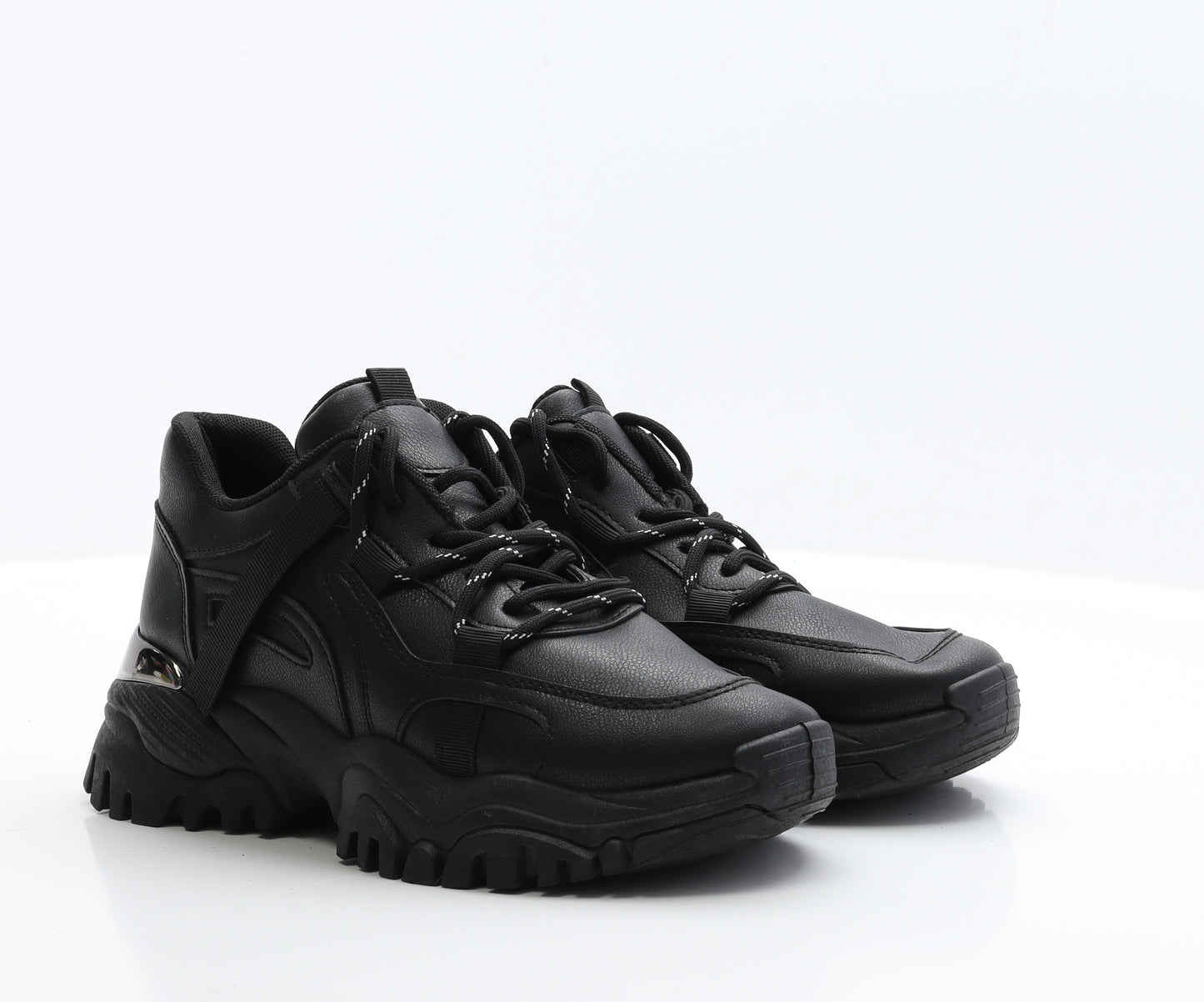 Girlhood Paris Girls Black  Polyester Trainer Casual UK 6 6 EUR 39