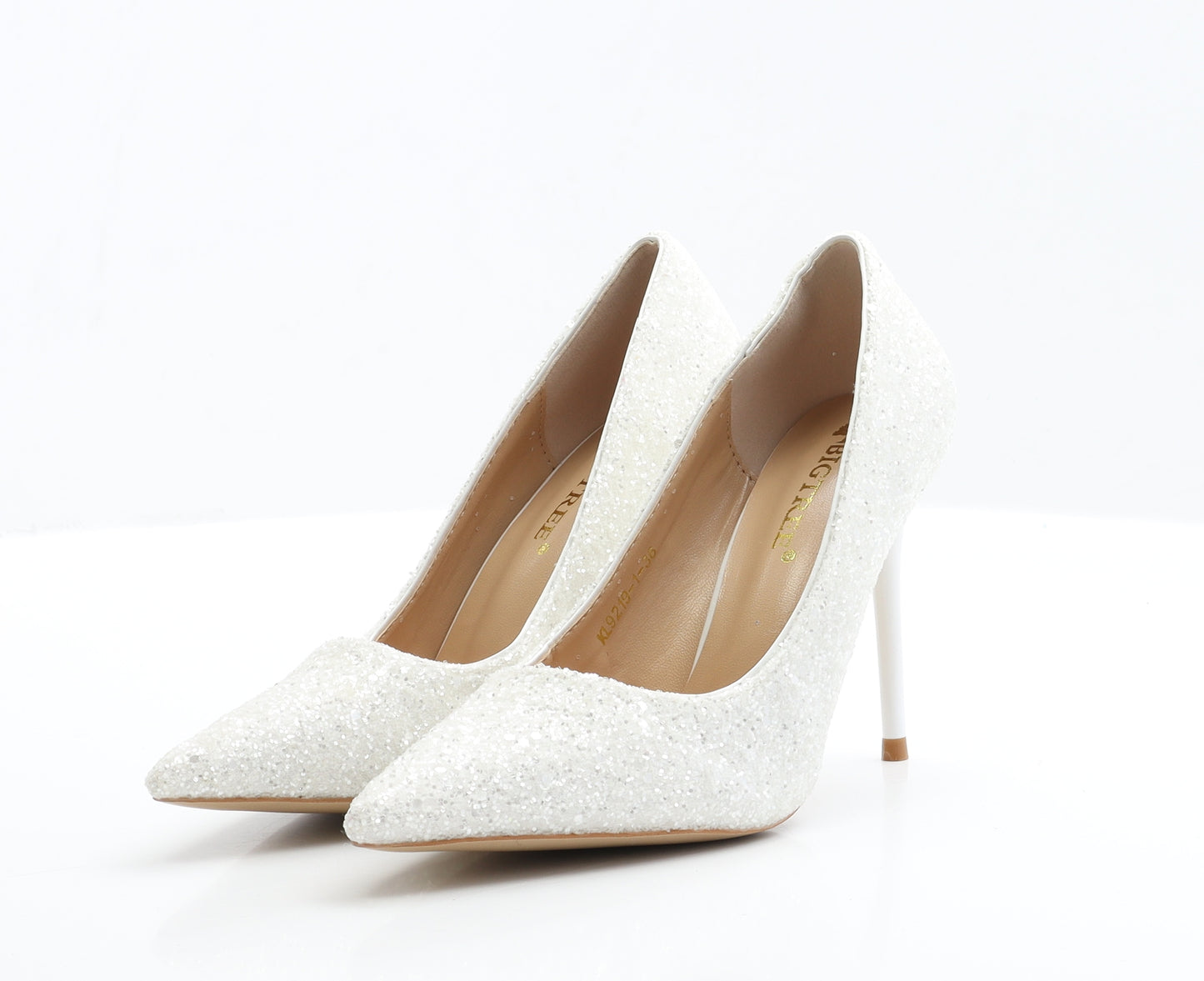Bigtree Womens White  Polyester Court Heel UK 5