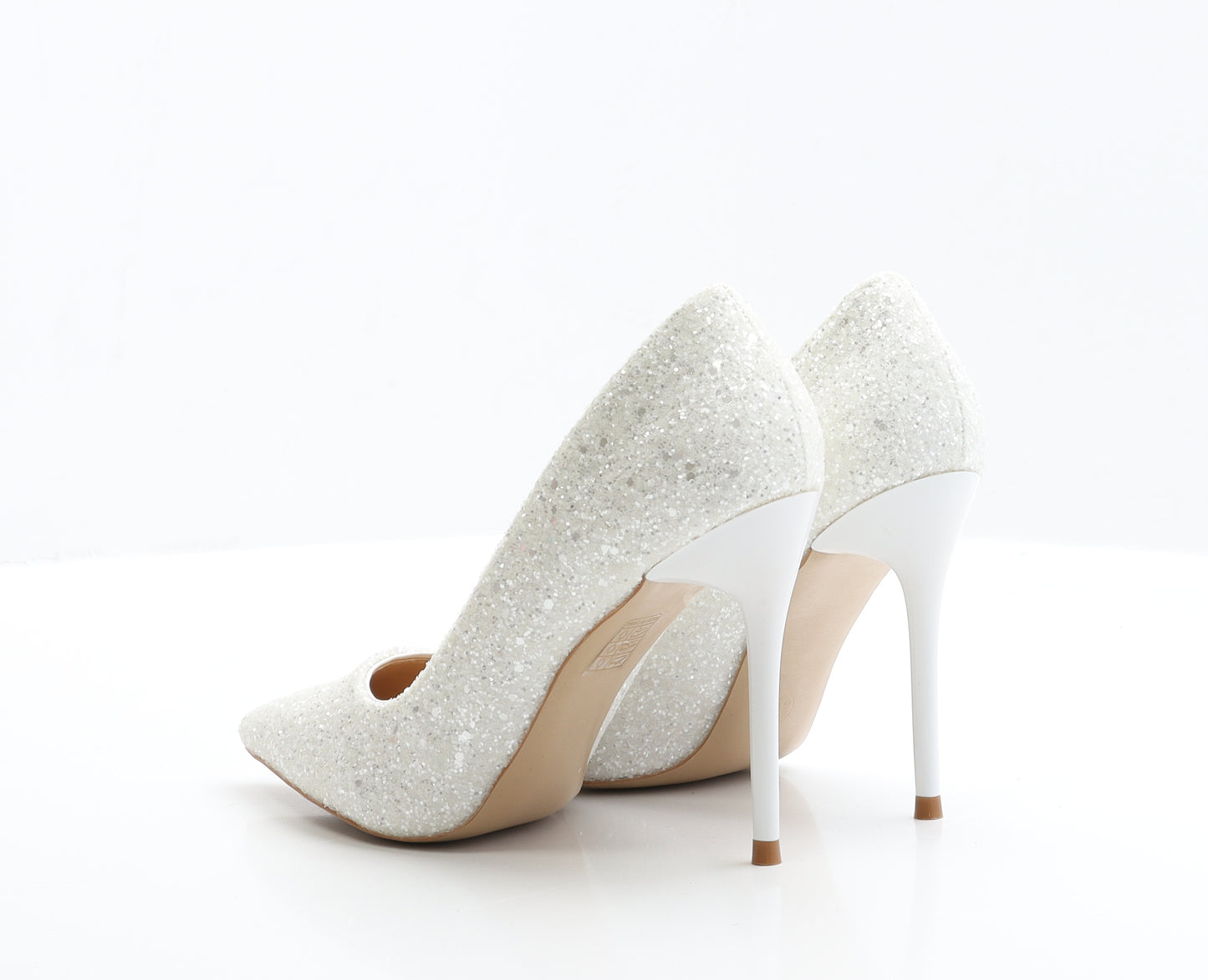 Bigtree Womens White  Polyester Court Heel UK 5