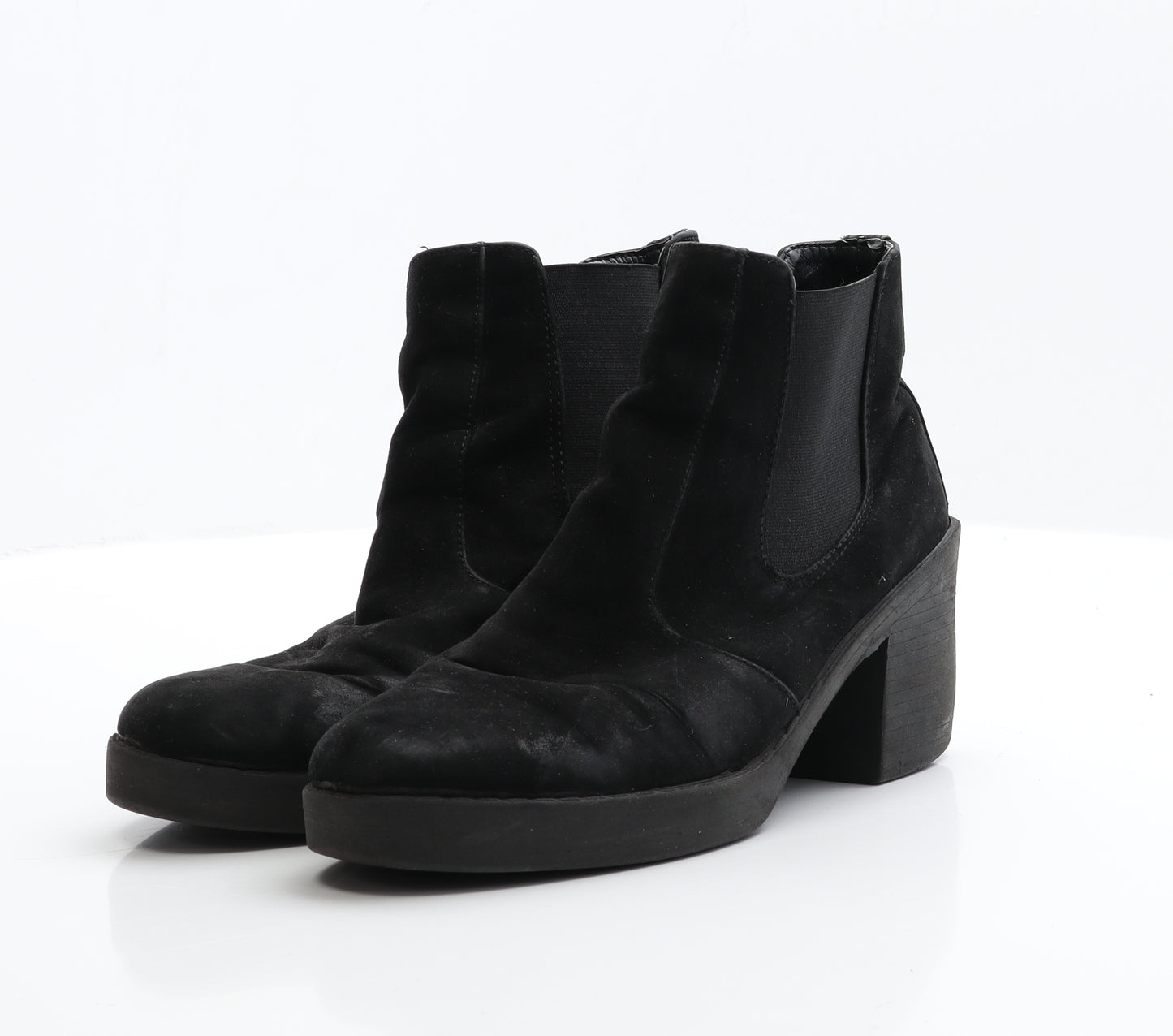 Topshop Womens Black  Faux Suede Chelsea Boot UK 6 EUR 39