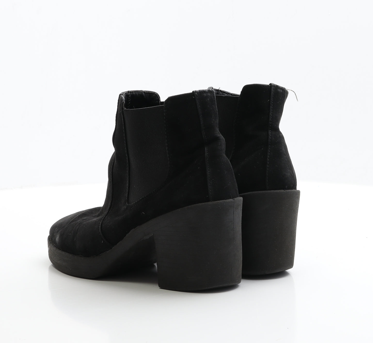 Topshop Womens Black  Faux Suede Chelsea Boot UK 6 EUR 39