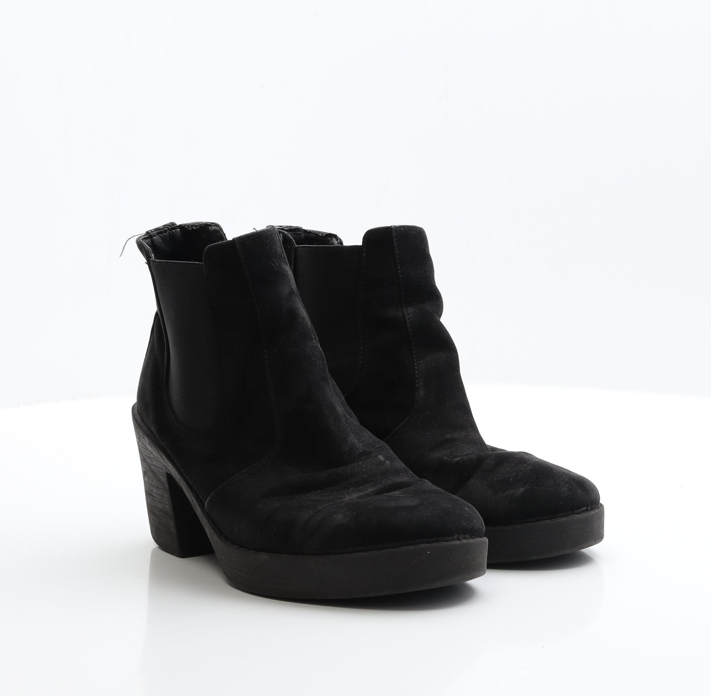 Topshop Womens Black  Faux Suede Chelsea Boot UK 6 EUR 39