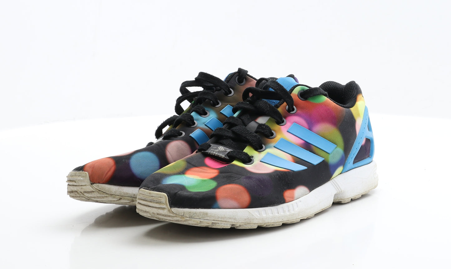 adidas Womens Multicoloured Geometric Polyester Trainer Casual UK 6 39