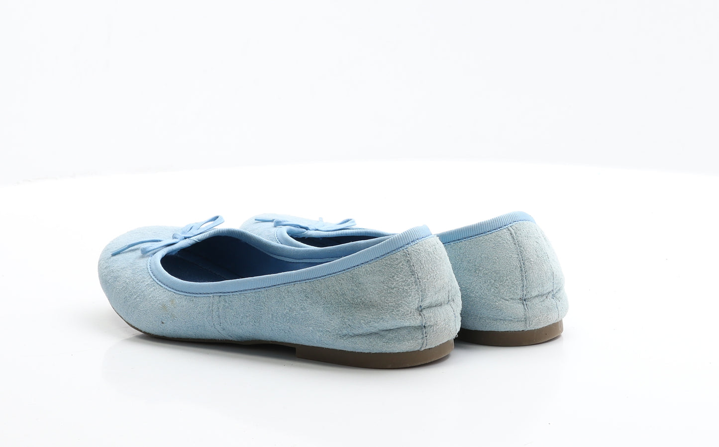 Marks and Spencer Womens Blue  Leather Ballet Flat UK 5 38