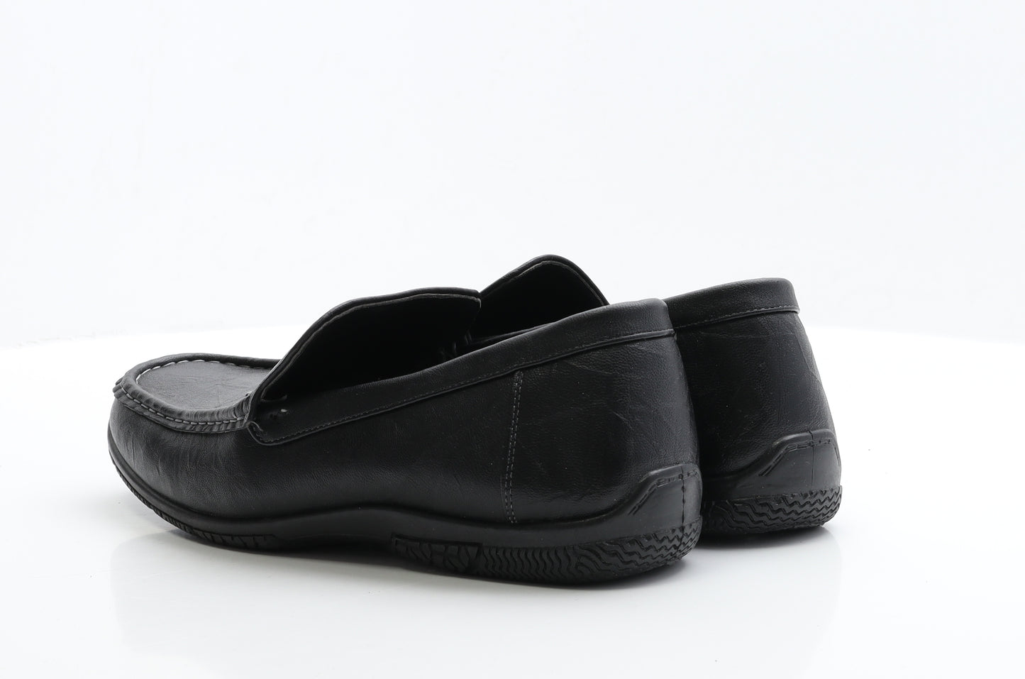 Clarks Mens Black  Faux Leather Loafer Casual UK 12 12   - Wide Fit