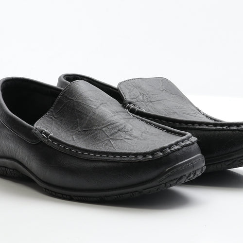 Clarks Mens Black  Faux Leather Loafer Casual UK 12 12   - Wide Fit