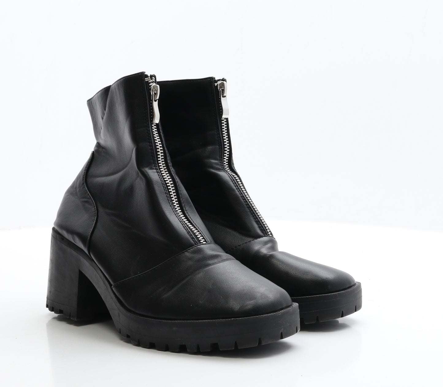 Raid Womens Black  Faux Leather Bootie Boot UK 8 EUR 41