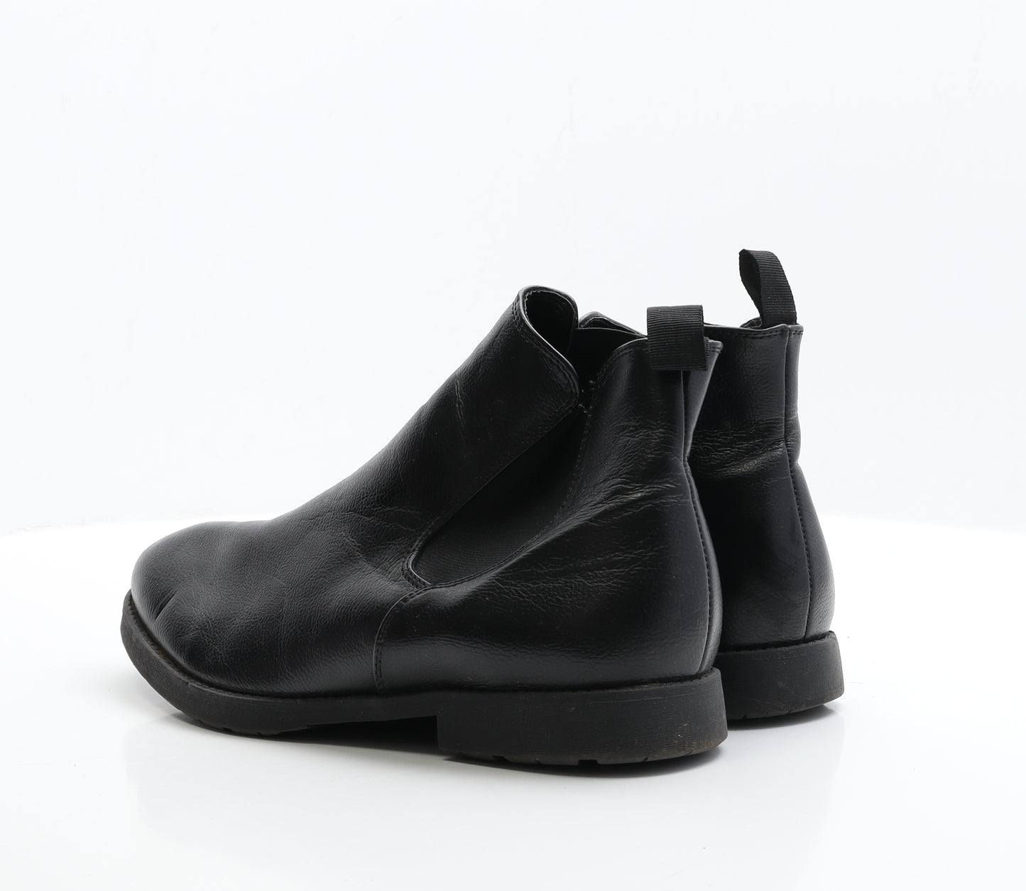 Beckett Mens Black  Faux Leather Chelsea Boot UK 11 11