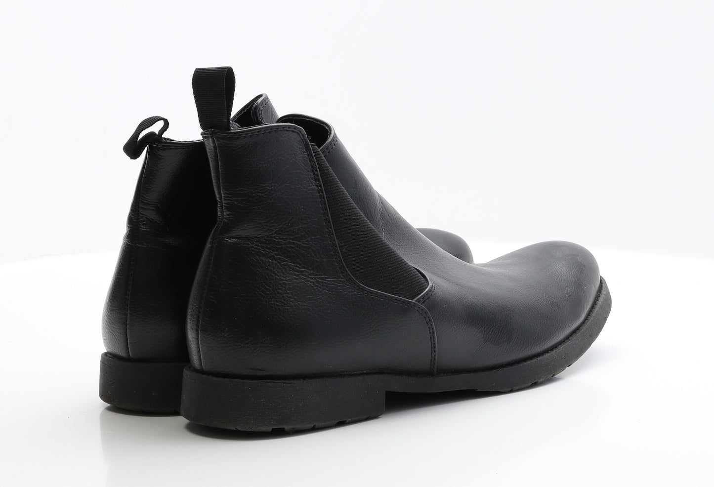 Beckett Mens Black  Faux Leather Chelsea Boot UK 11 11