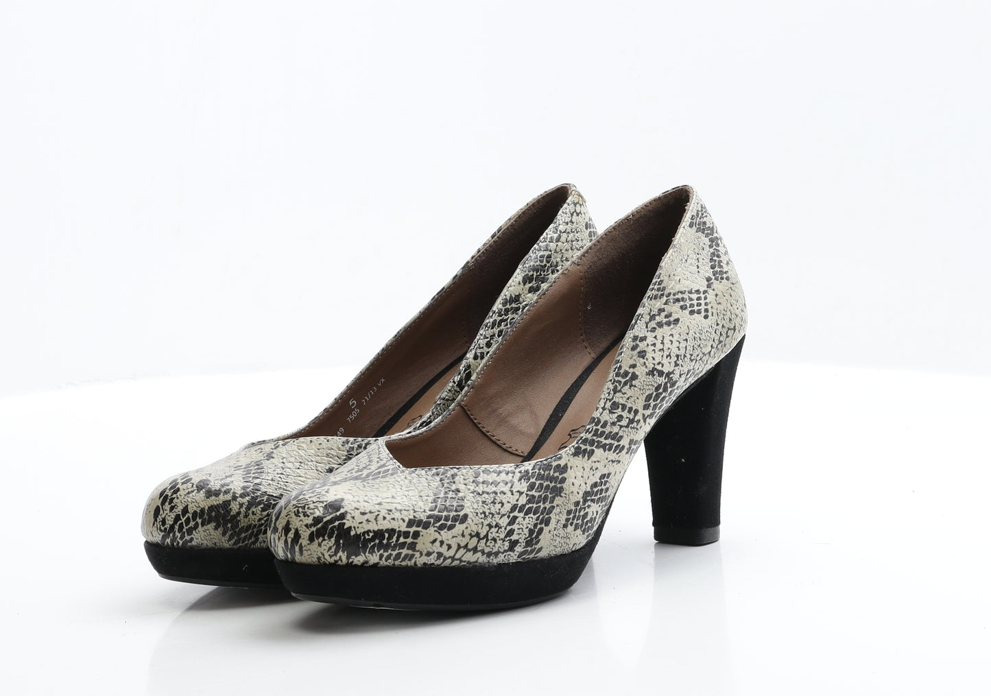 FootGlove Womens Multicoloured Animal Print Leather Court Heel UK 5 EUR 38