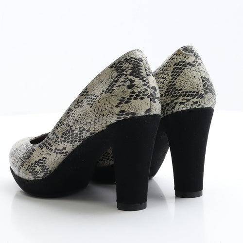 FootGlove Womens Multicoloured Animal Print Leather Court Heel UK 5 EUR 38