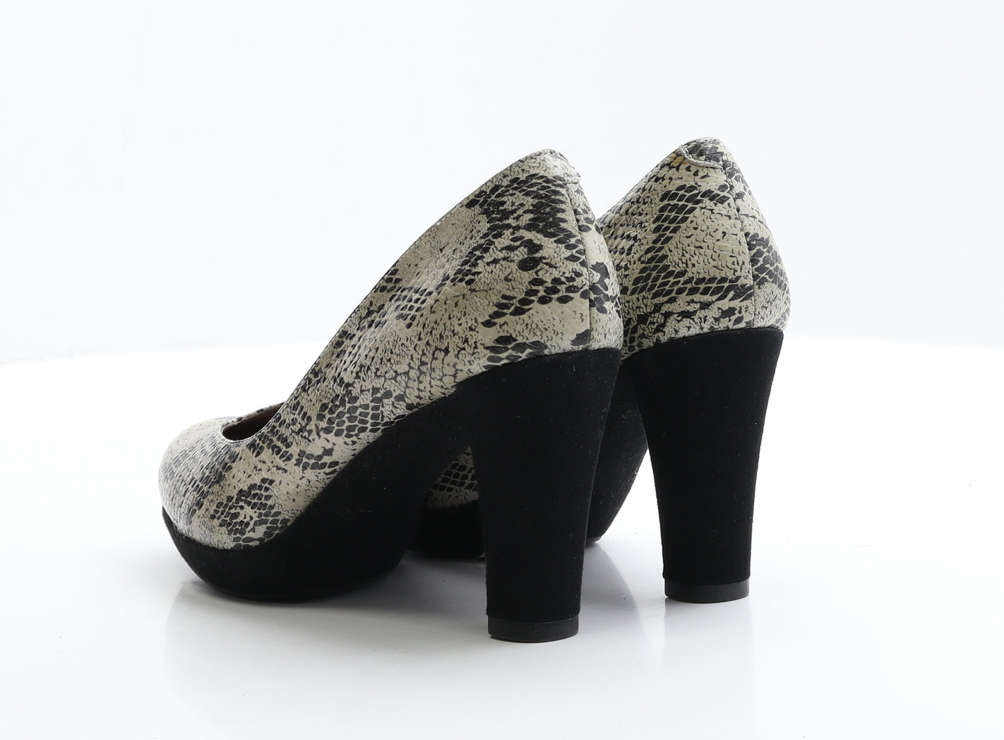 FootGlove Womens Multicoloured Animal Print Leather Court Heel UK 5 EUR 38
