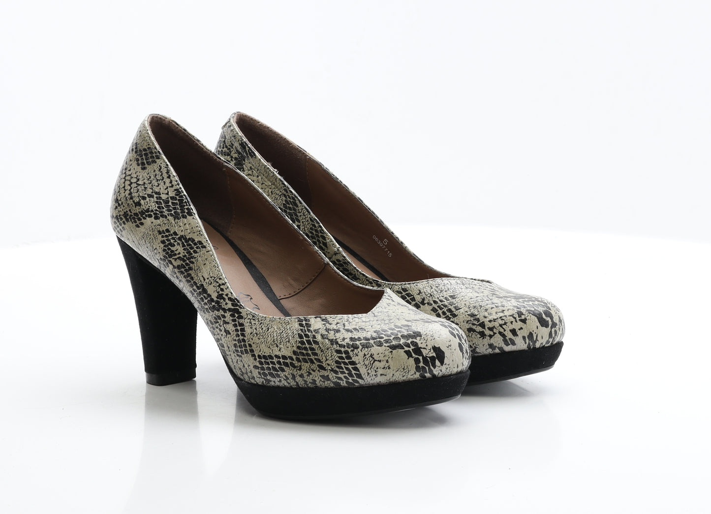 FootGlove Womens Multicoloured Animal Print Leather Court Heel UK 5 EUR 38