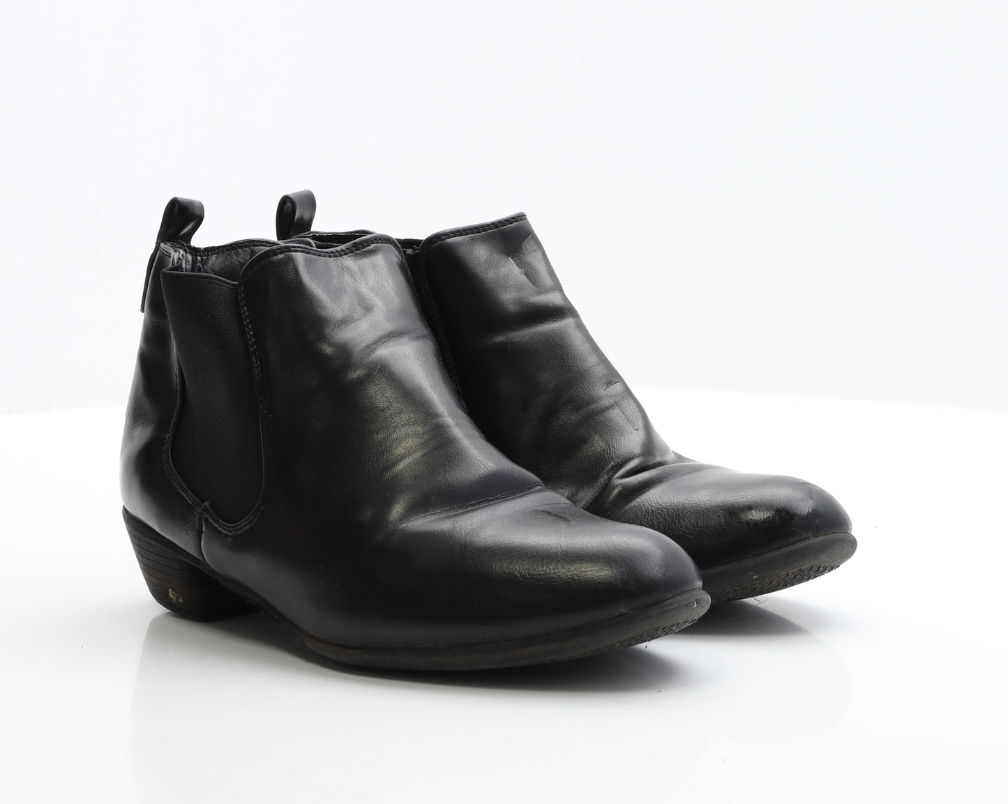 Comfort Plus Womens Black  Leather Chelsea Boot UK 7 EUR 40
