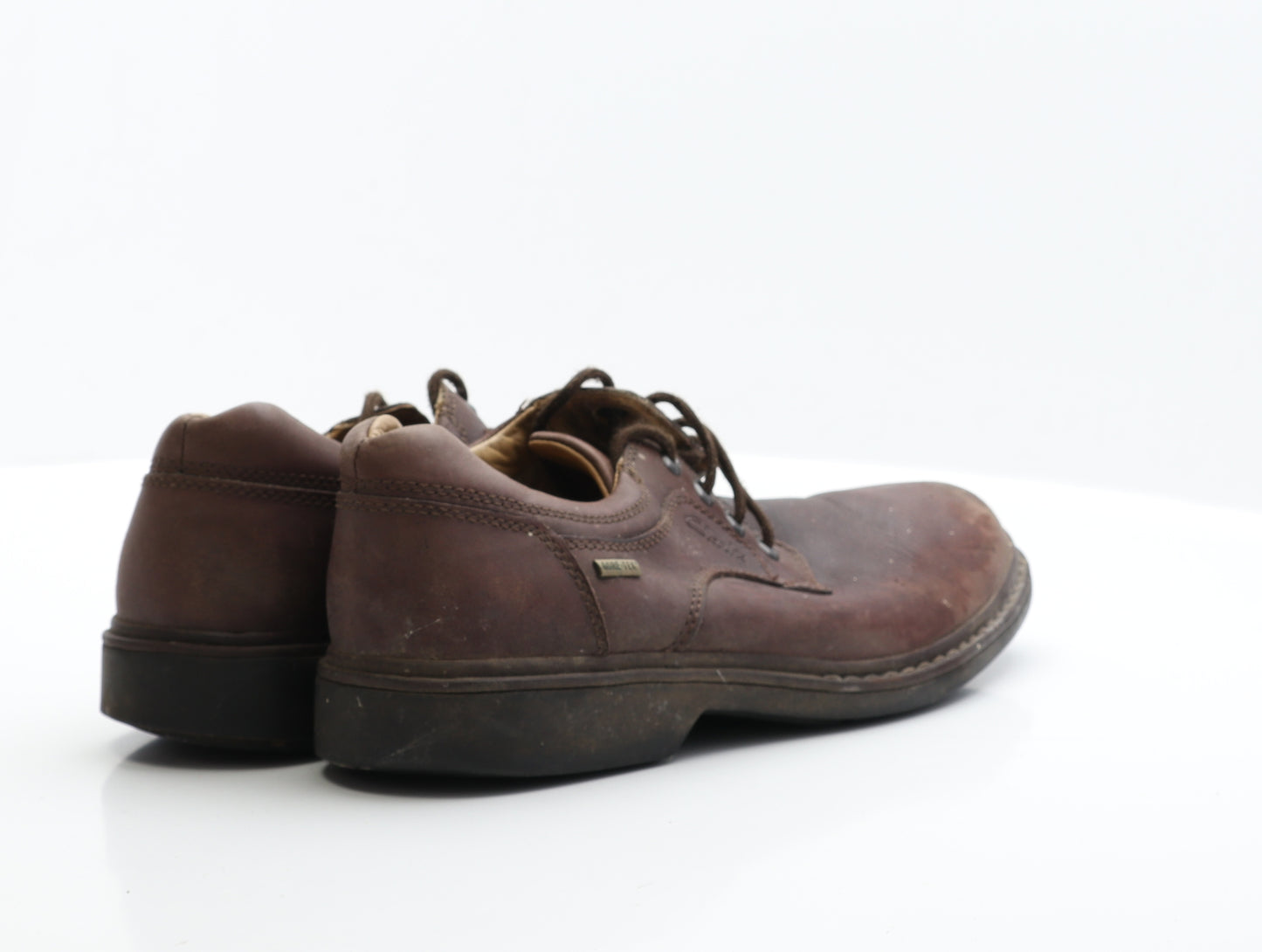Clarks Mens Brown  Faux Leather Oxford Casual UK 8.5 8.5   - Active Wear