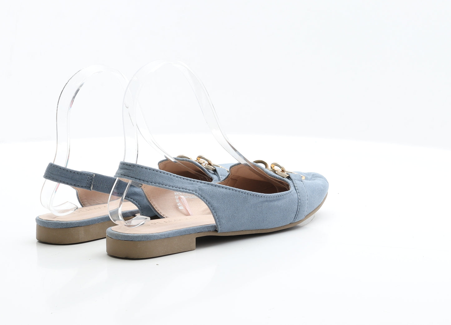 Peacocks Womens Blue  Faux Suede Strappy Flat UK 6 38