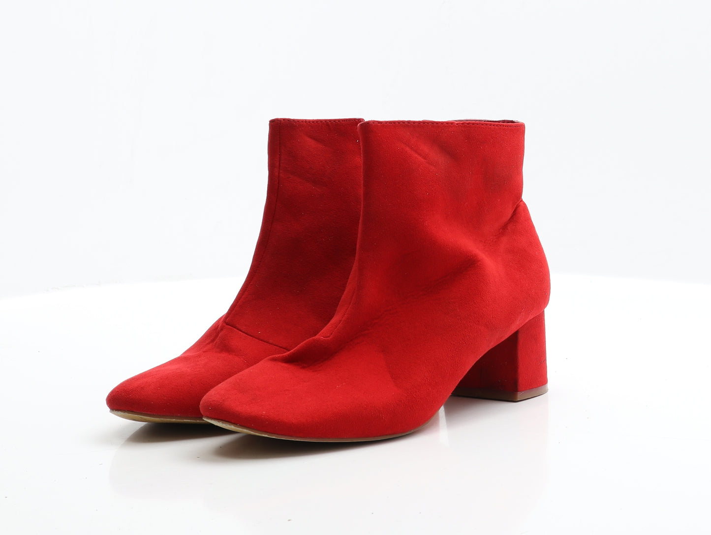 Matalan Womens Red  Faux Suede Bootie Boot UK 5 EUR 38