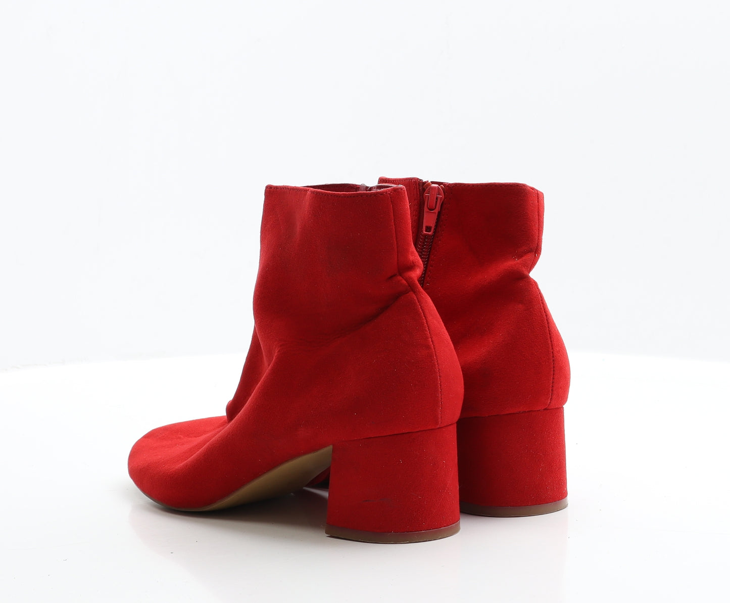 Matalan Womens Red  Faux Suede Bootie Boot UK 5 EUR 38