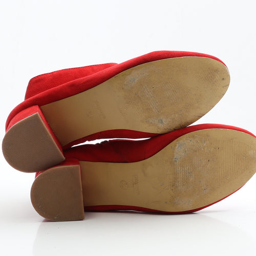 Matalan Womens Red  Faux Suede Bootie Boot UK 5 EUR 38