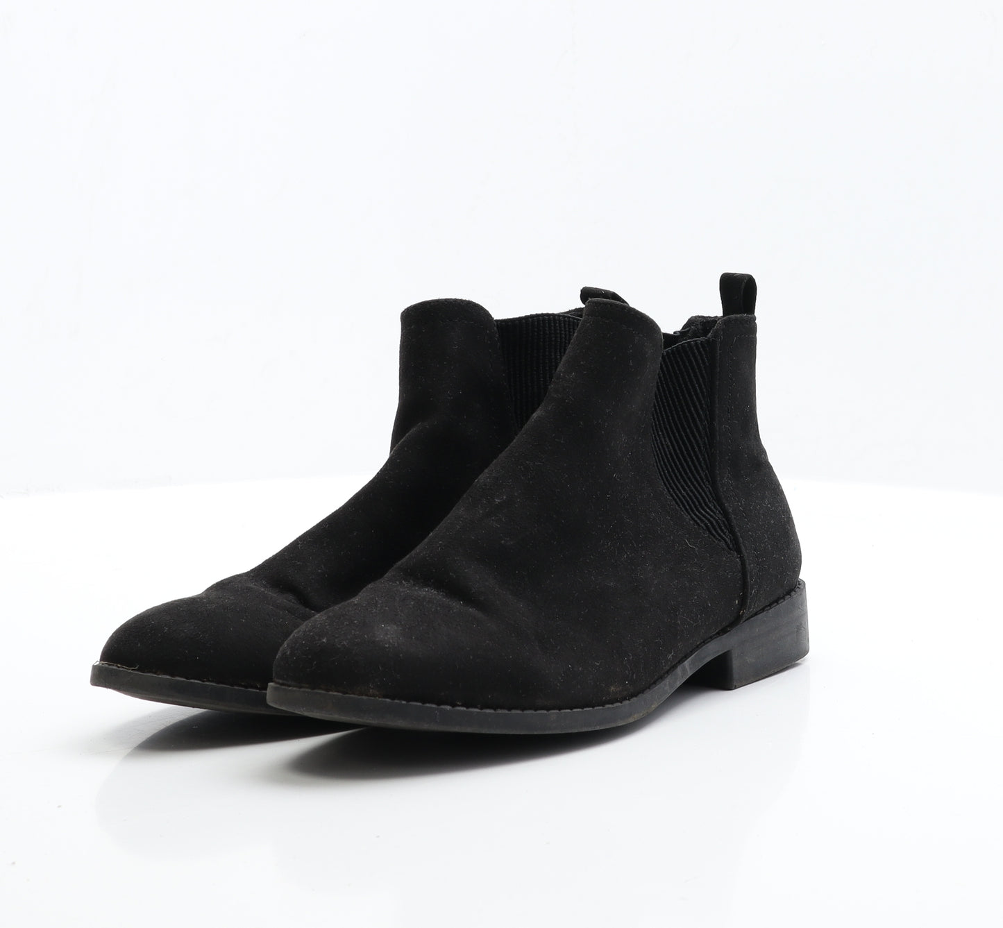 Primark Womens Black  Faux Suede Chelsea Boot UK 5 EUR 38