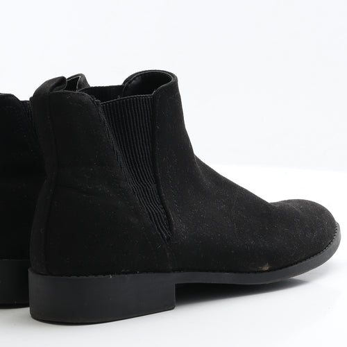 Primark Womens Black  Faux Suede Chelsea Boot UK 5 EUR 38