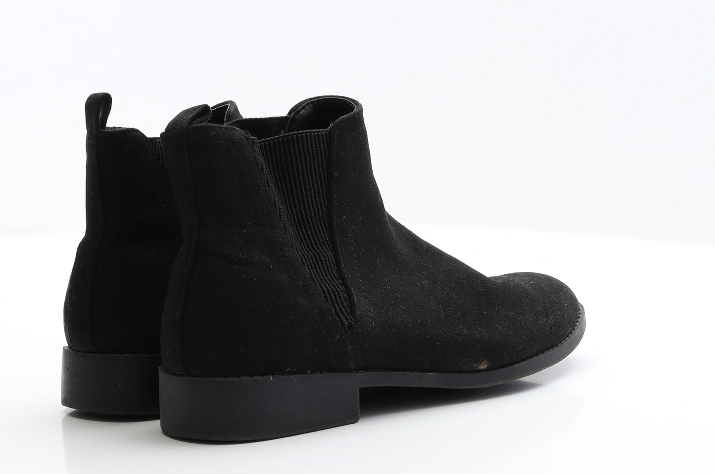 Primark Womens Black  Faux Suede Chelsea Boot UK 5 EUR 38
