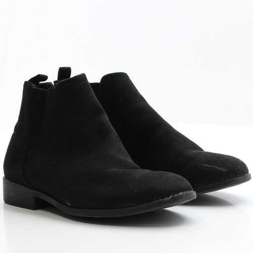 Primark Womens Black  Faux Suede Chelsea Boot UK 5 EUR 38