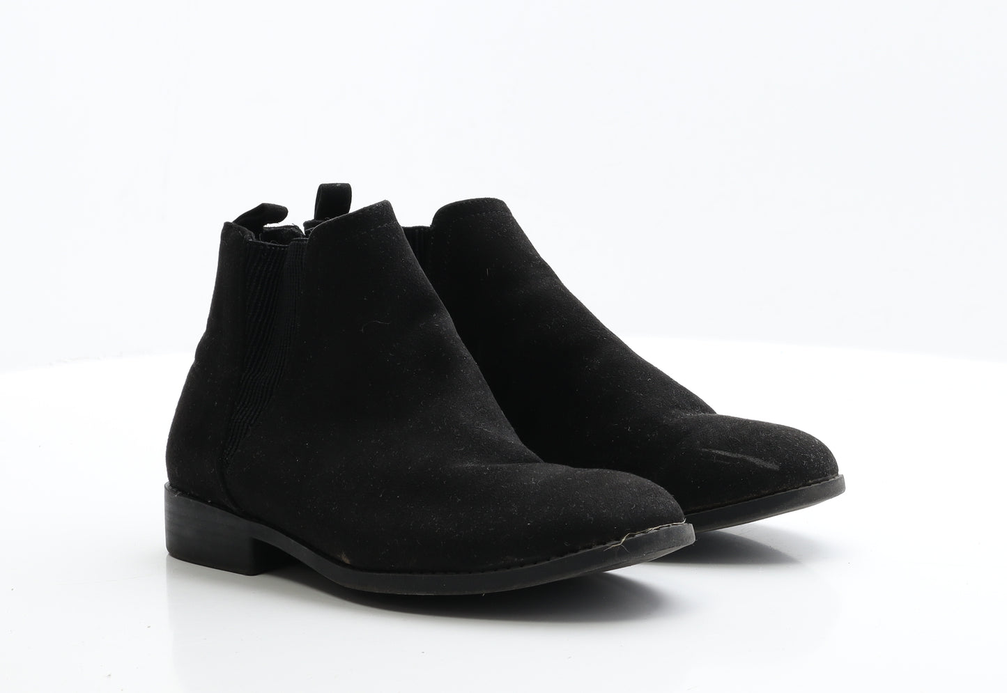 Primark Womens Black  Faux Suede Chelsea Boot UK 5 EUR 38