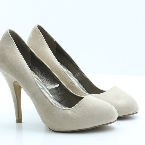 Primark Womens Pink  Faux Suede Court Heel 6 EUR 39