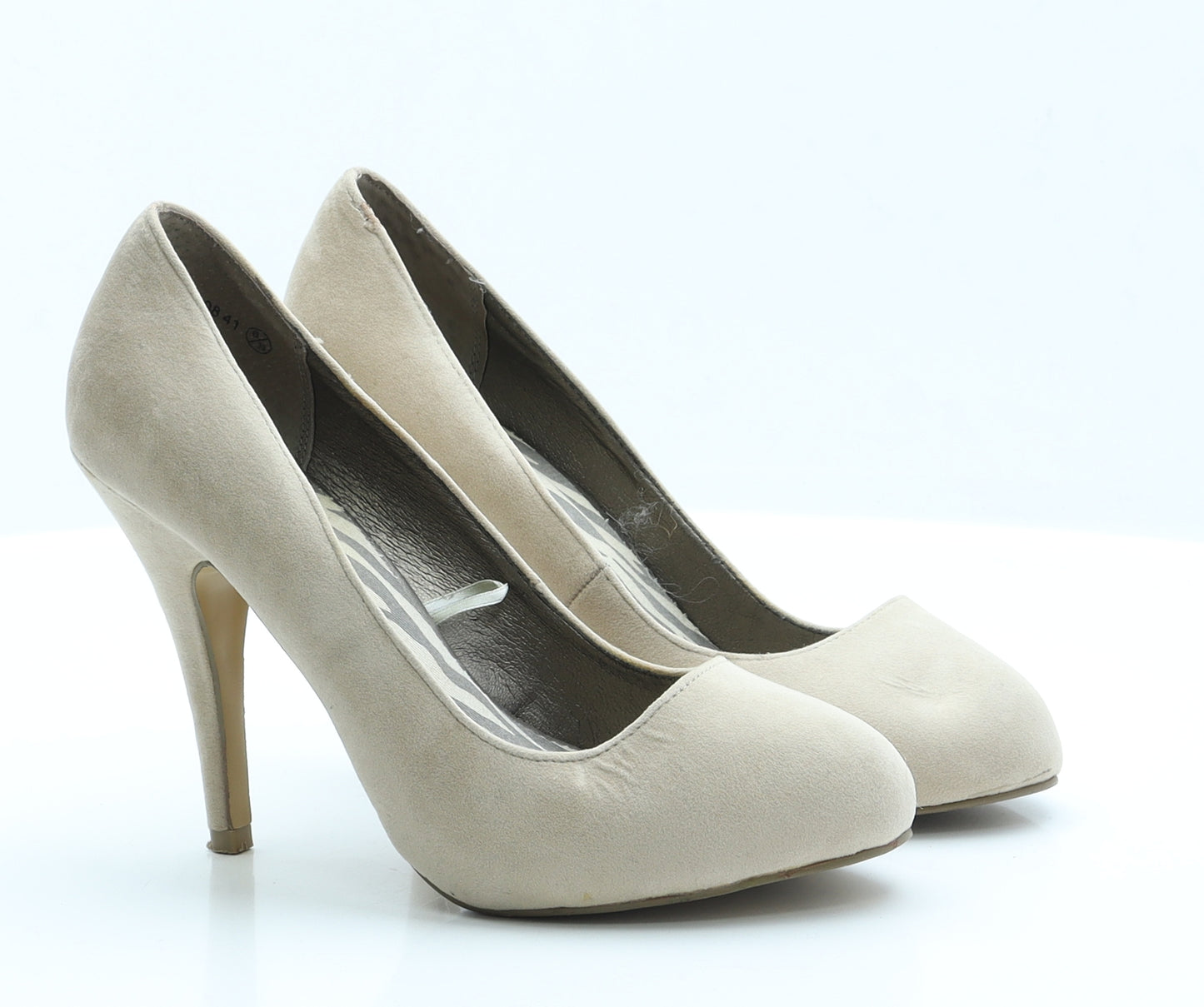 Primark Womens Pink  Faux Suede Court Heel 6 EUR 39