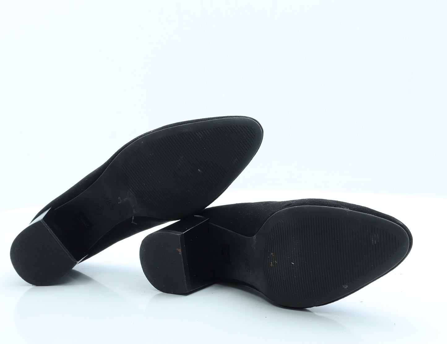 Marks and Spencer Womens Black  Faux Suede Court Heel 6