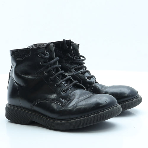 NeroGiardini Boys Black  Faux Leather Combat Boot 3