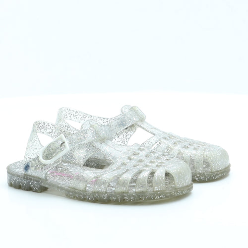 George Girls Silver  Rubber Fisherman Sandal 11