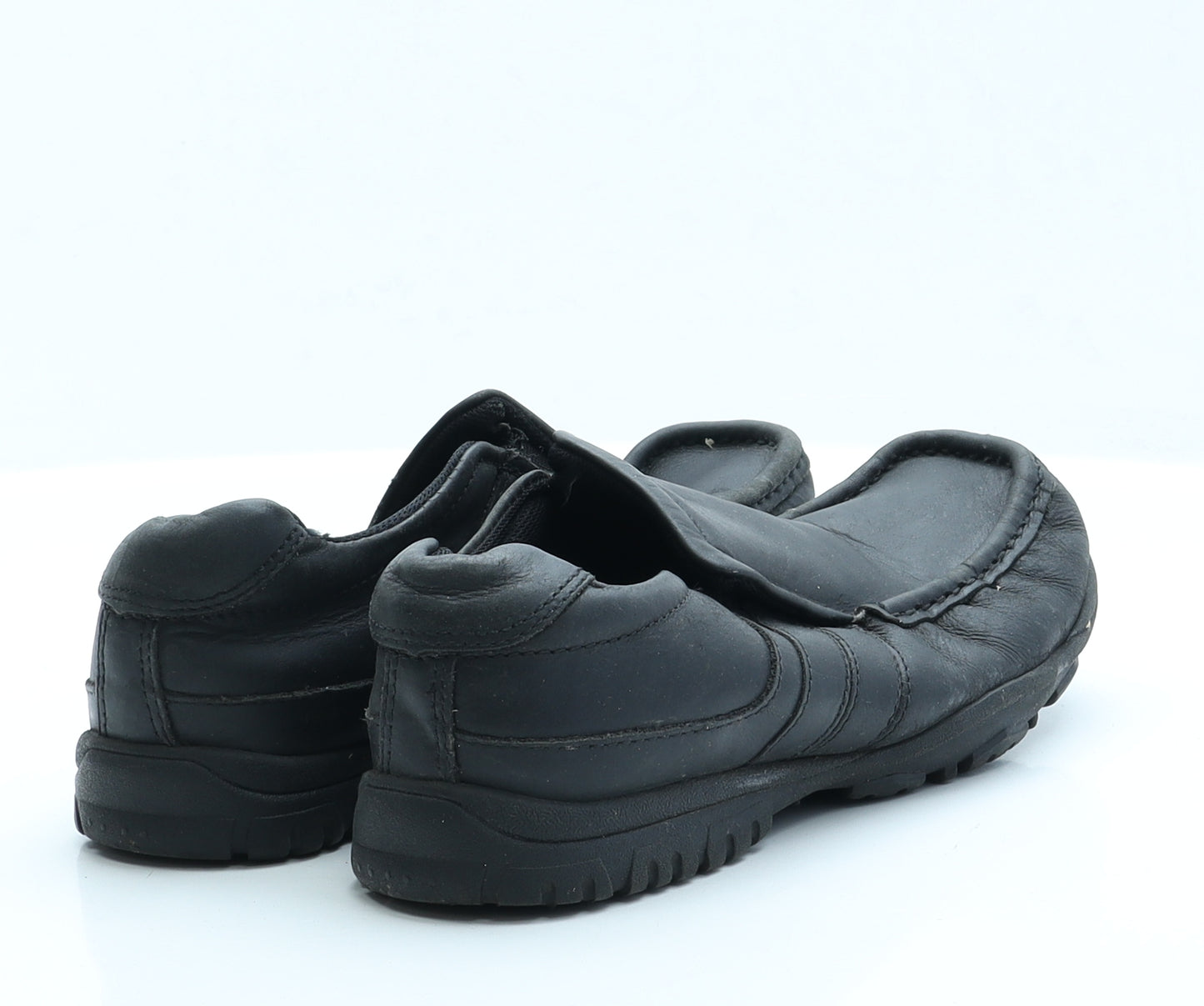 George Boys Black  Leather Loafer Casual 3