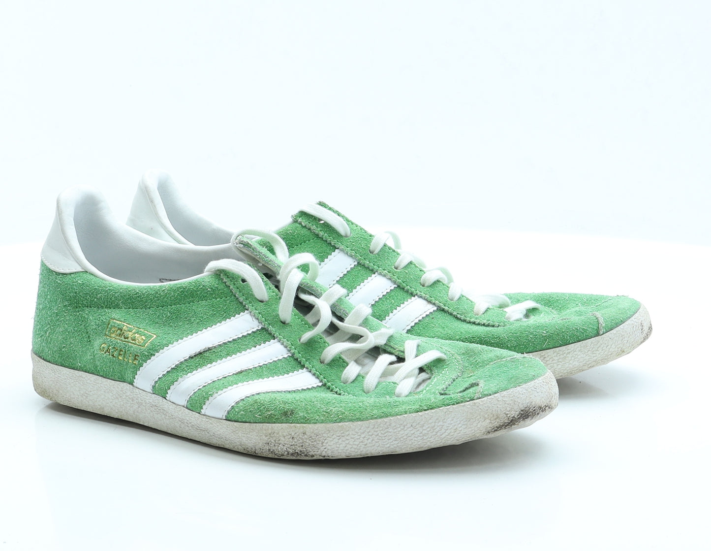 adidas Mens Green  Faux Suede Trainer Casual 9