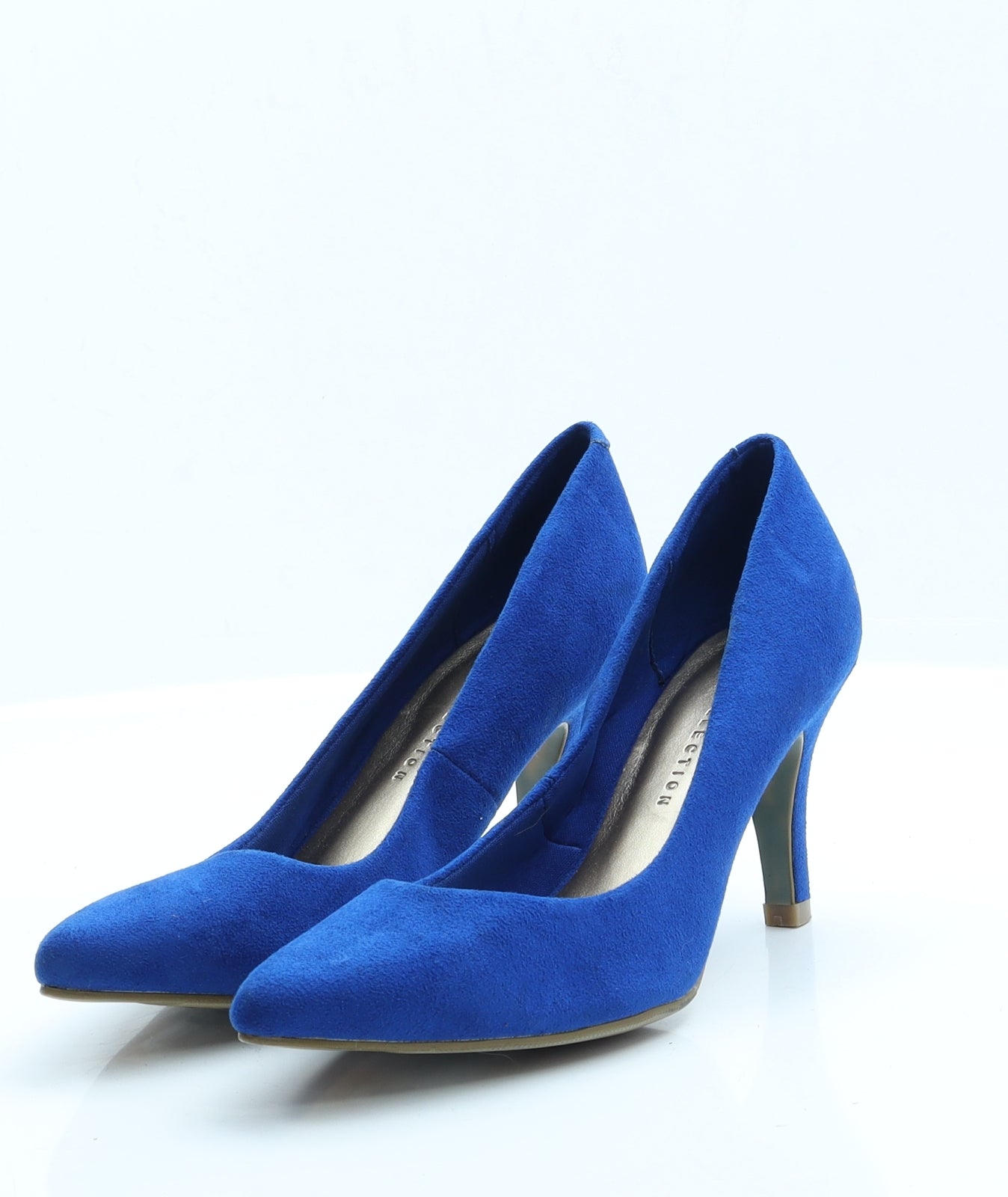 Marks and Spencer Womens Blue  Faux Suede Court Heel 3.5 EUR 36
