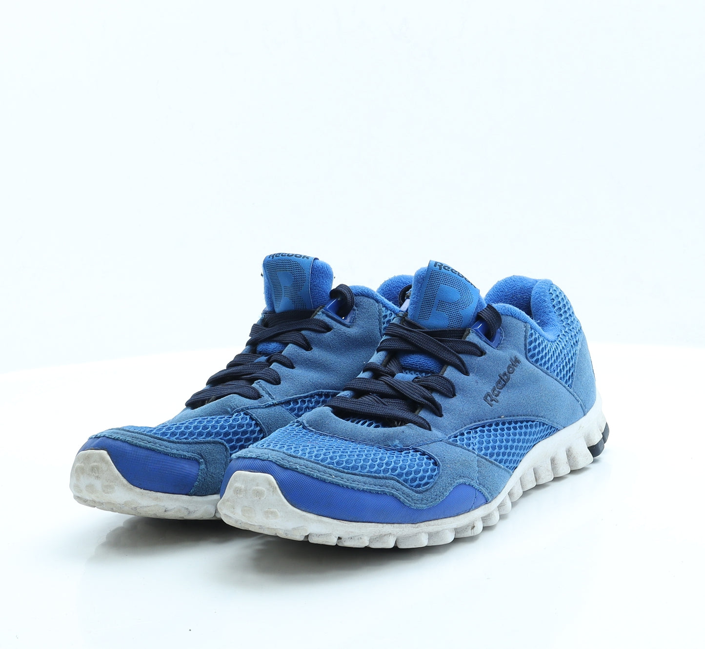 Reebok Mens Blue  Polyester Trainer Casual 7 EUR 40.5 US 8