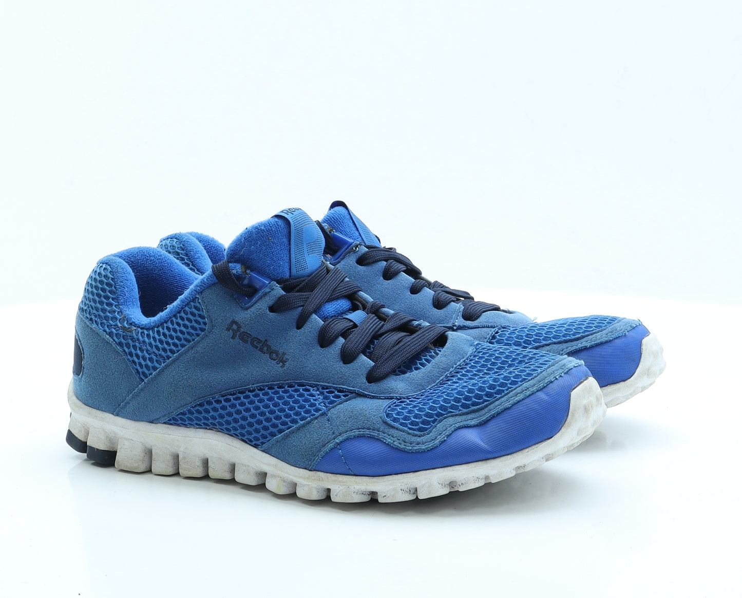 Reebok Mens Blue  Polyester Trainer Casual 7 EUR 40.5 US 8